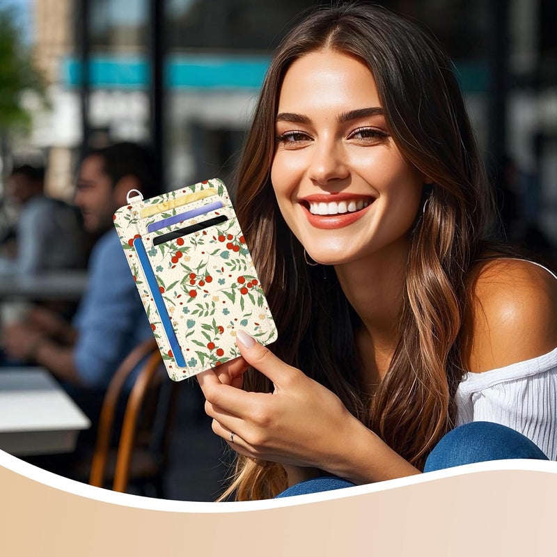 METALPHA Credit Card Holder Slim Wallet, Small Wallets Woman RFID Wallet Women, Front Pocket Cute Funny Mini Thin ID Card holders (cottagecore vibes) - Image 4